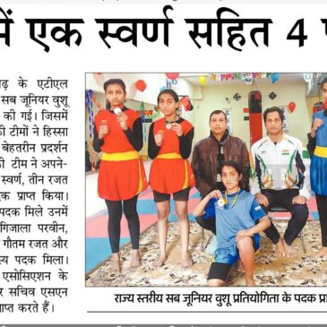 Prayagraj wushu team won one gold 3 silver one bronze