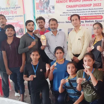 Prayagraj senior wushu team won 11 medals